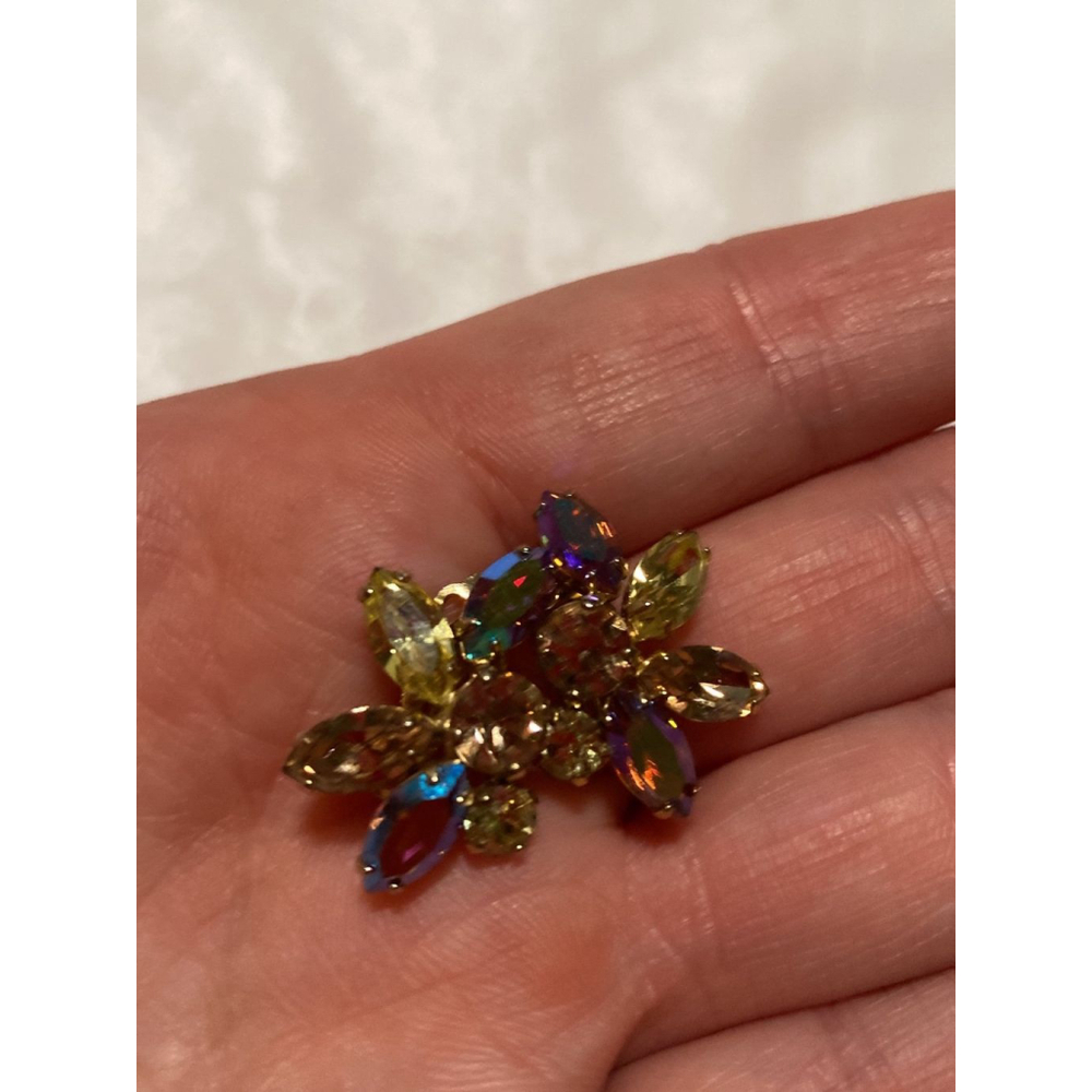 Marked Sherman Clip On Earrings 1960s